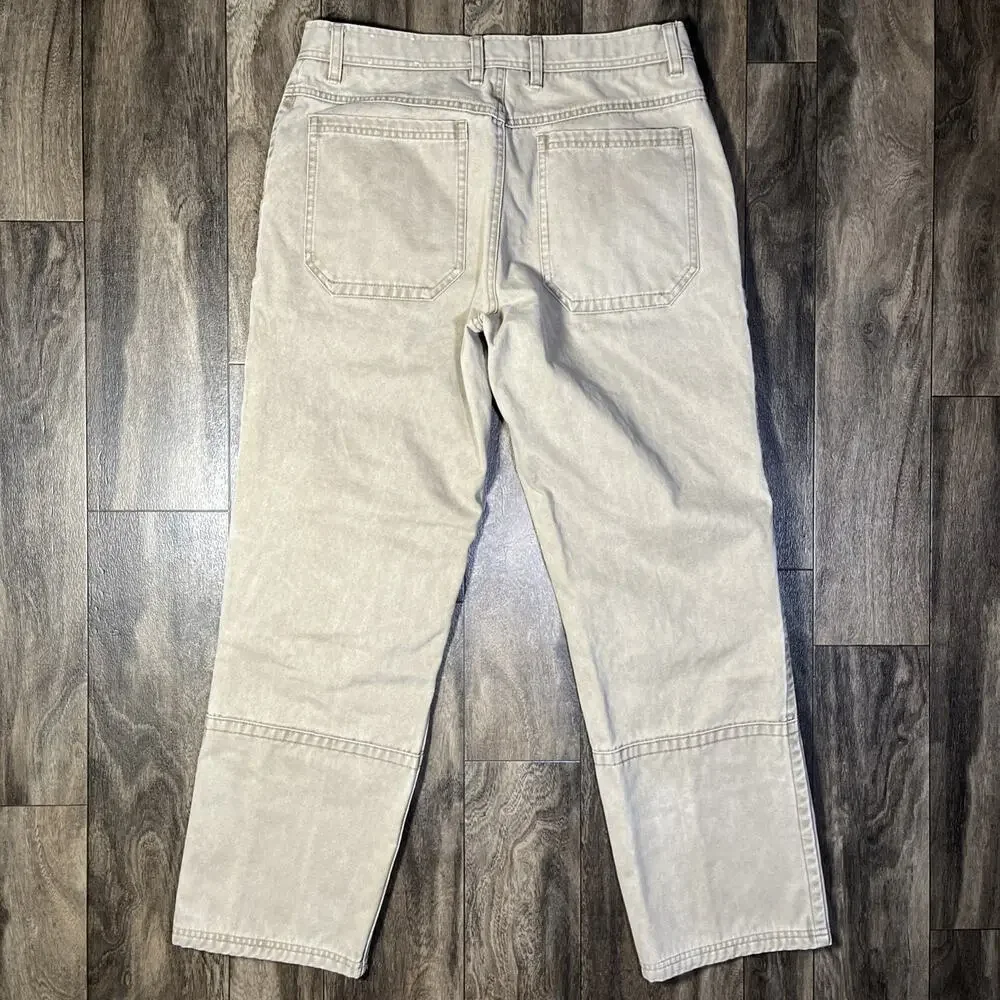 Orvis Double Knee Field Pants Mens 32x29 Beige Articulated Safari Gorpcore EUC